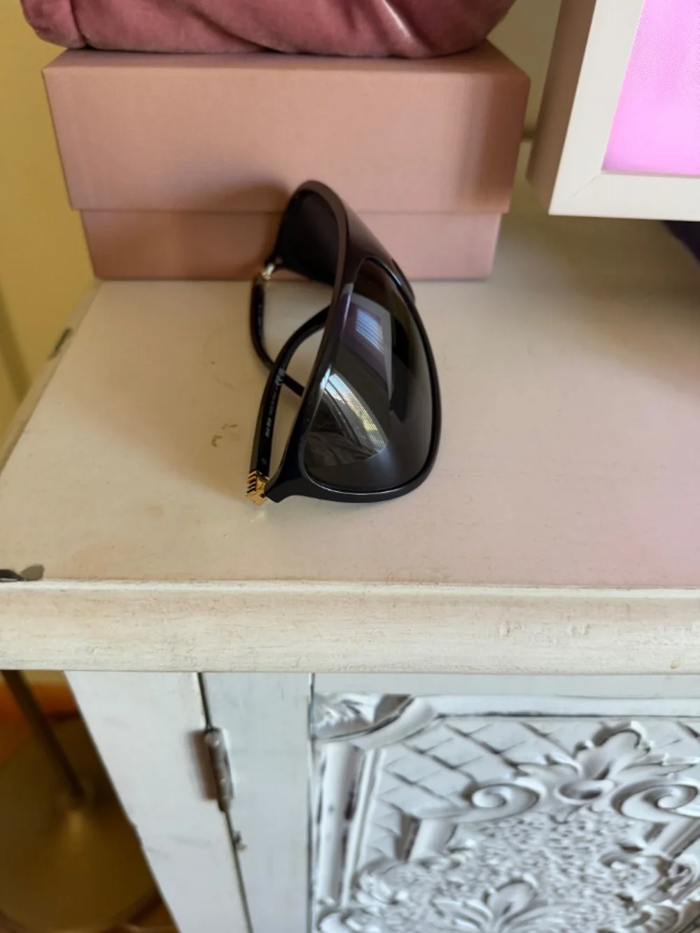 Miu miu oversized shield sunglasses